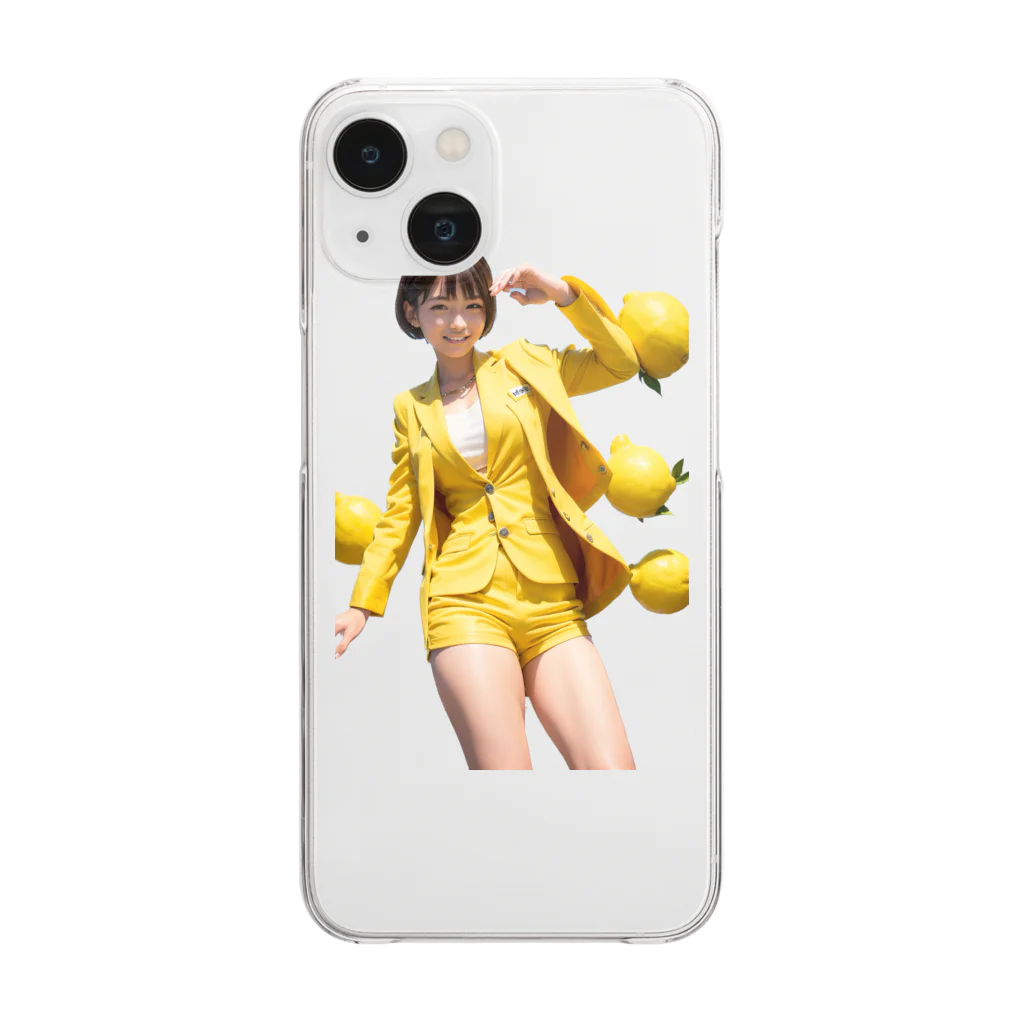 お仕事女子ちゃんのgirl(lemon) Clear Smartphone Case
