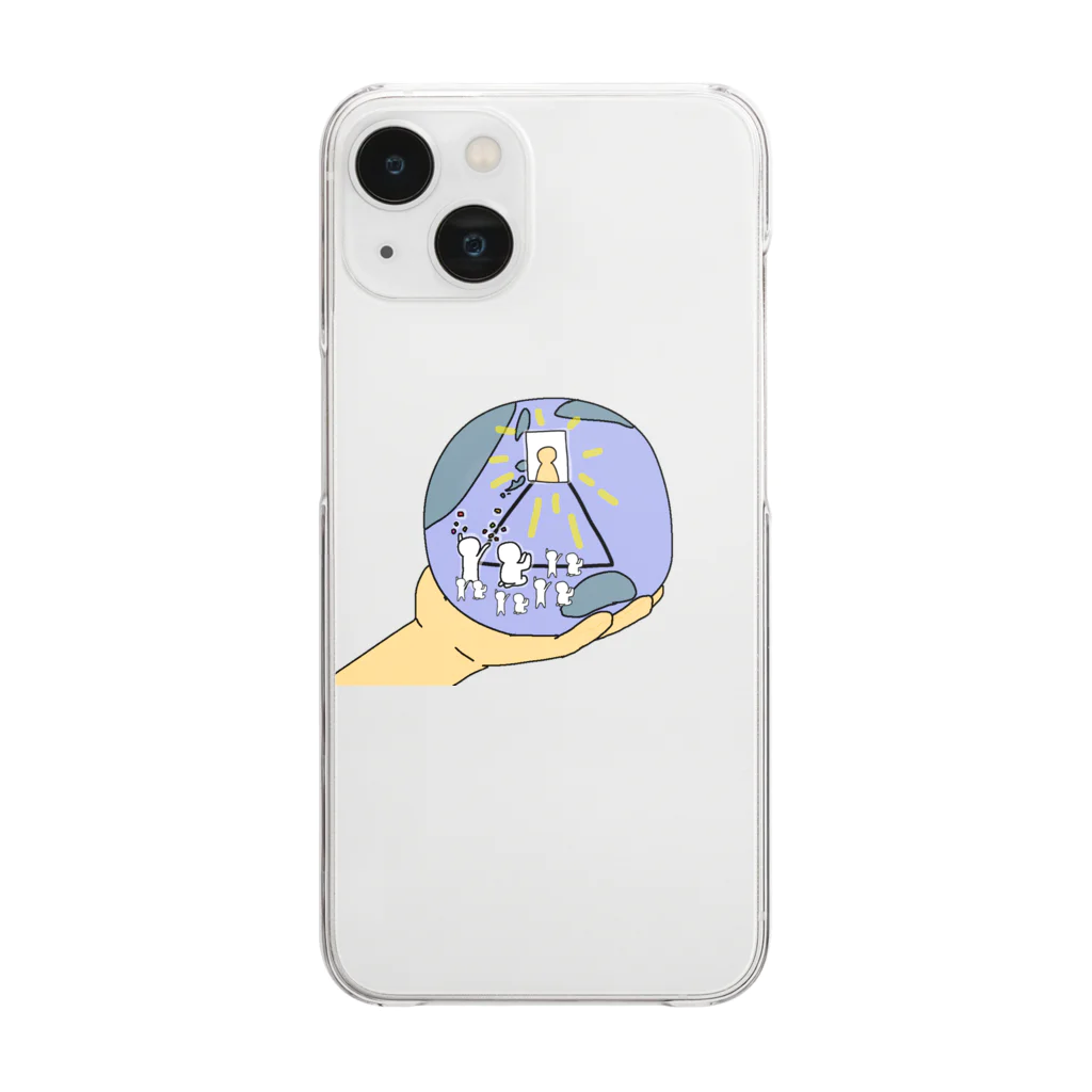 nabe no shopのゆる盲目的宗教 Clear Smartphone Case