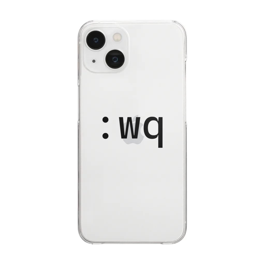 remsuiminのvim :wq 保存して終了 Clear Smartphone Case