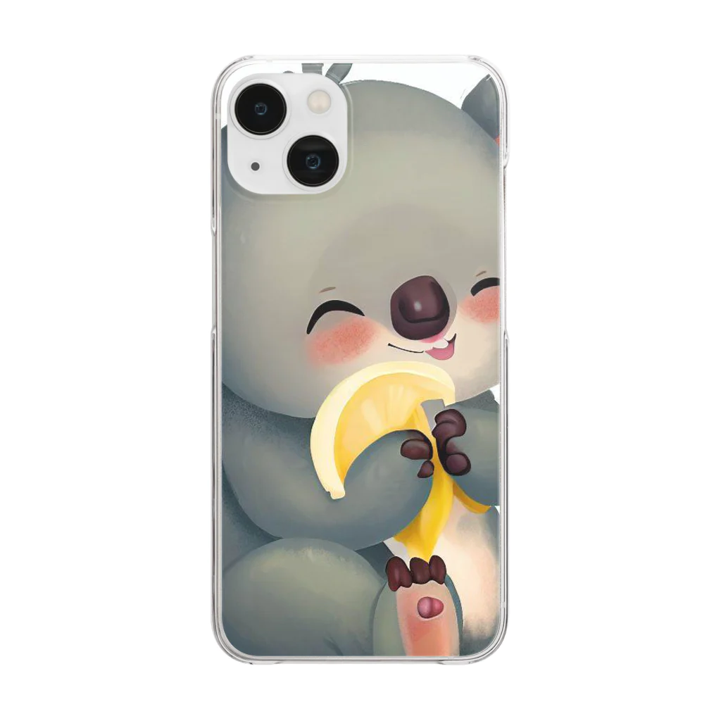 Shiba_IncのBanana & Koala（バナナ & コアラ） Clear Smartphone Case