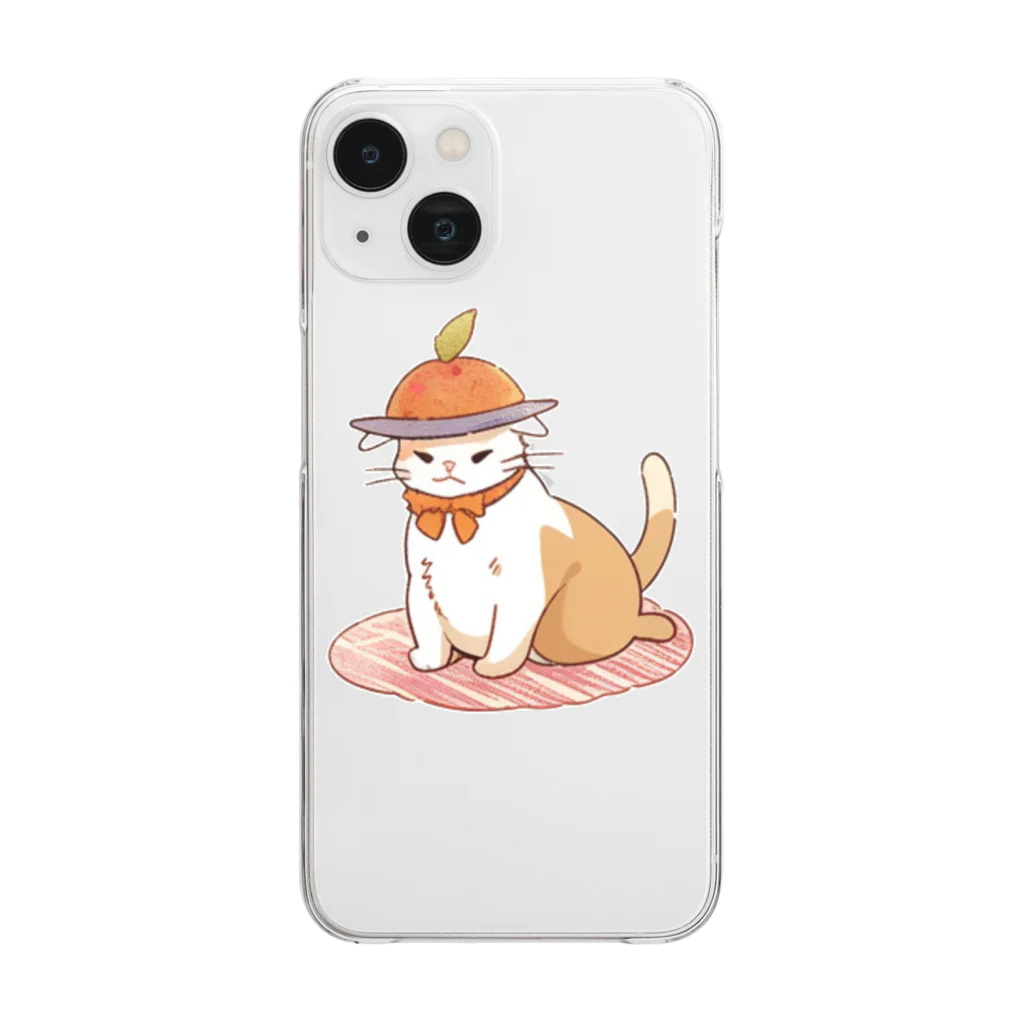 りーおすふぇんがりーのお腹ペコペコで具になっちゃったねこにゃん Clear Smartphone Case