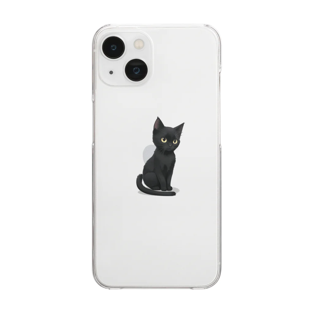 まだ名前はないの黒猫ボッチ Clear Smartphone Case