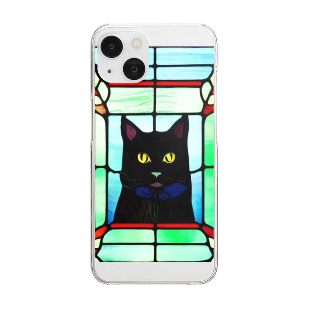 CAT GPT?の黒猫教 Clear Smartphone Case