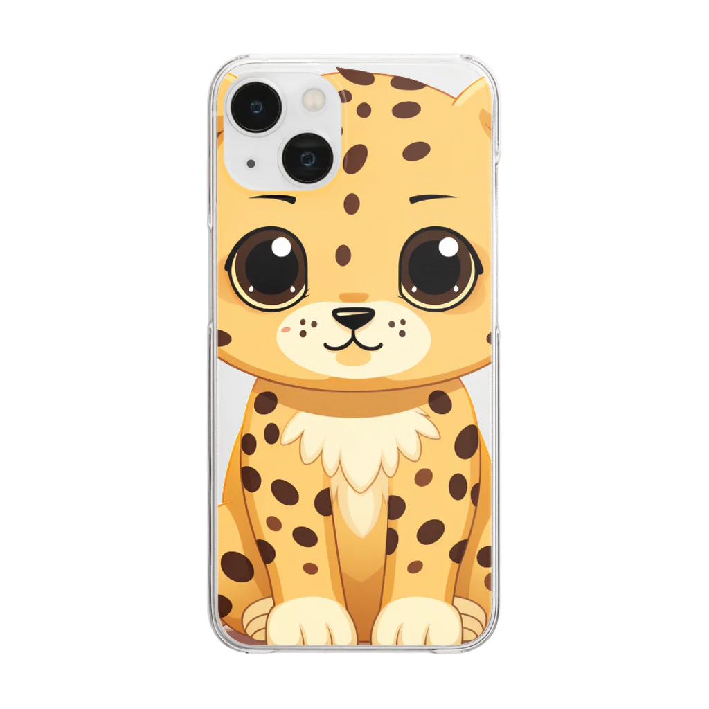 BunnyBloomのcute cheetah Clear Smartphone Case
