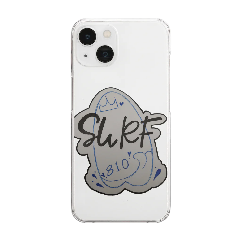 SURF810のサーフボード王冠 SURF810 Clear Smartphone Case