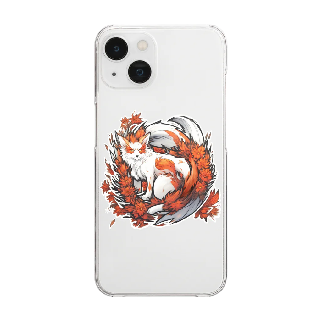 BENNY’S SHOPの花狐 Clear Smartphone Case