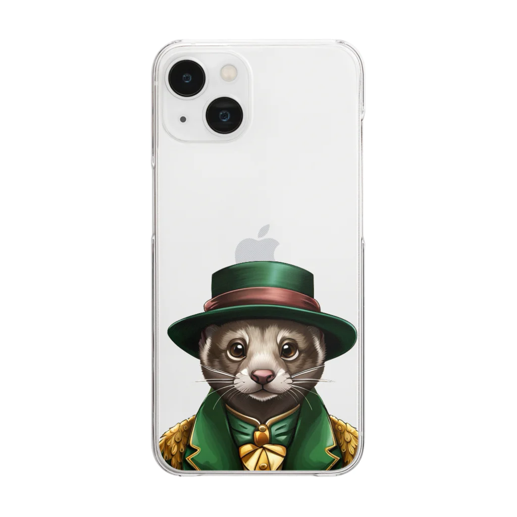 Ferret Martのフェレット男爵 Clear Smartphone Case