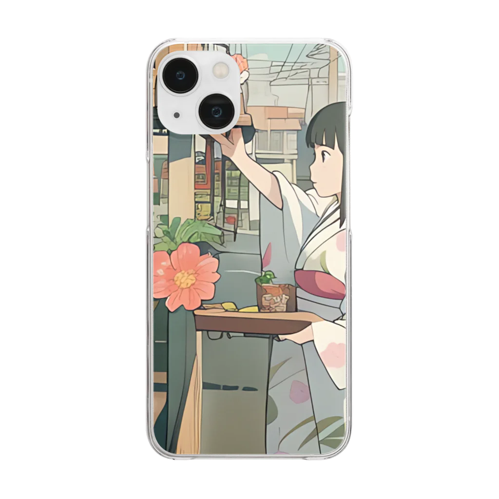 PAPAMONのいち神 Clear Smartphone Case