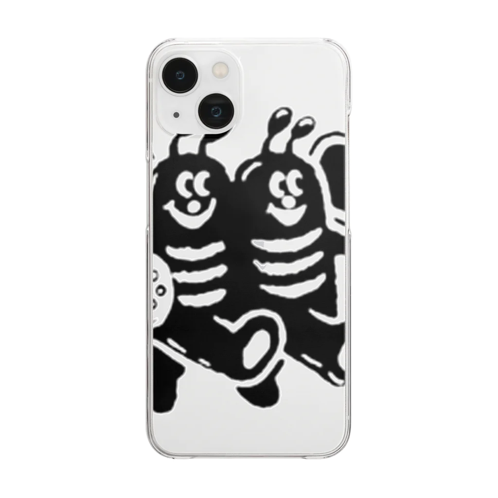 BLUE BEESのBEE TWINS│IPHONE CASE - CLEAR Clear Smartphone Case