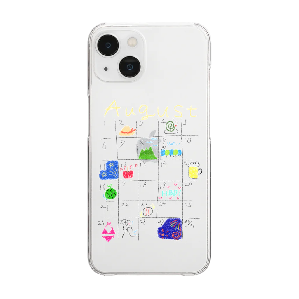 ココアミルクの他の人の8月 Clear Smartphone Case