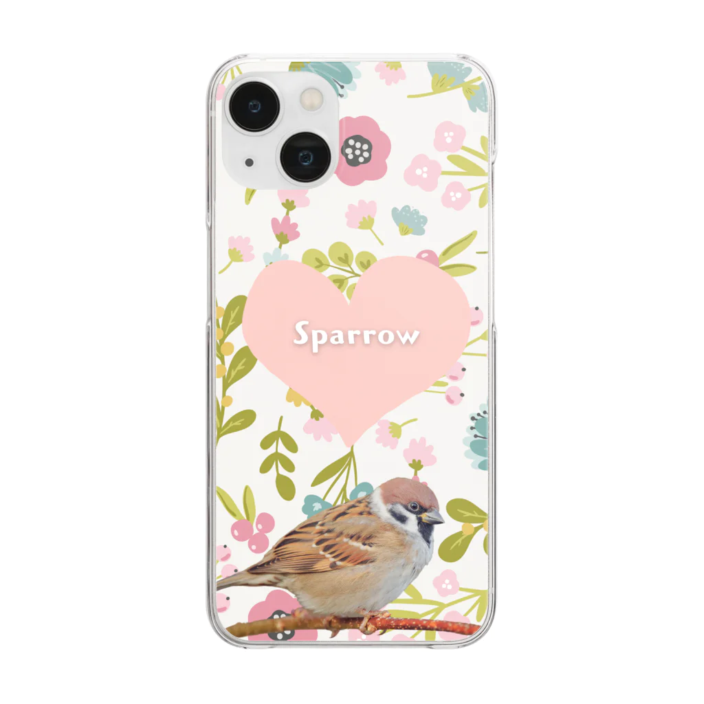 甘えん坊オカメインコの鳥好き！スズメ！ Clear Smartphone Case