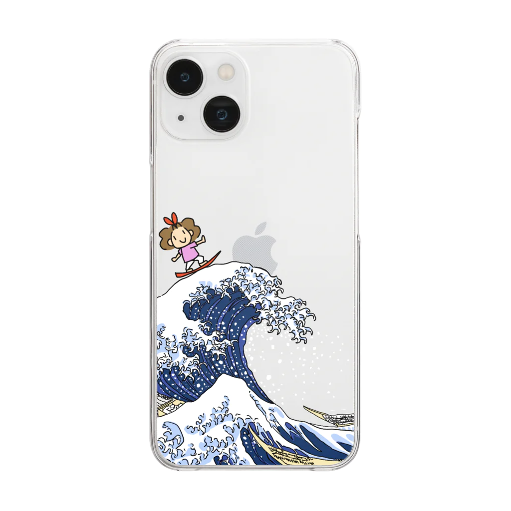 パー子/お絵描きやの波乗りパー子 Clear Smartphone Case