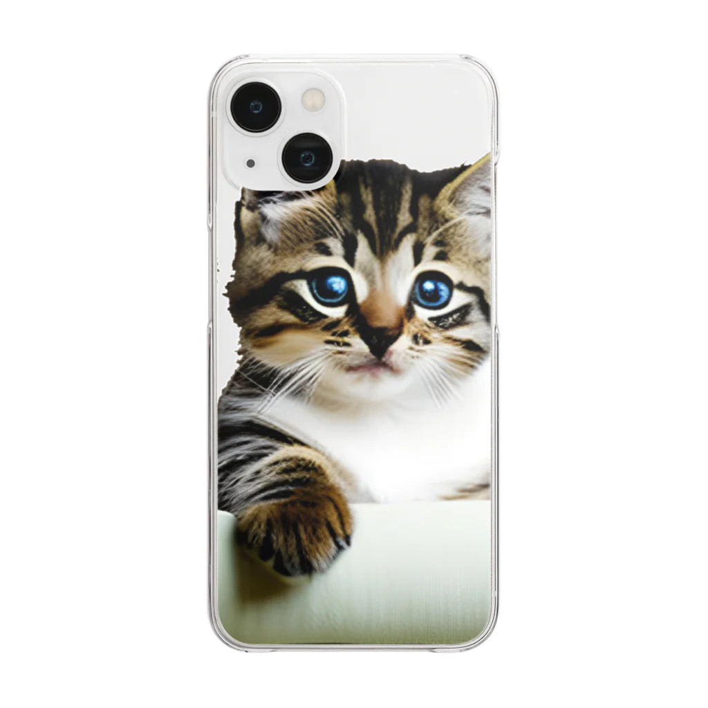 クロネコ宅急便の子猫の微笑み、心のオアシス Clear Smartphone Case