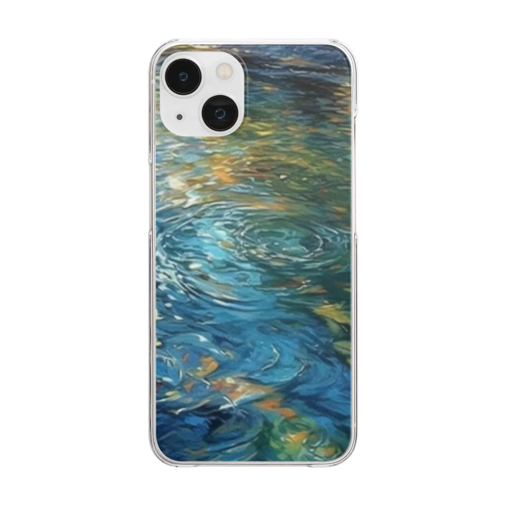 🇯🇵Ichigoichie 苺いち絵のRiver surface at dusk　～夕暮れの川面～ Clear Smartphone Case