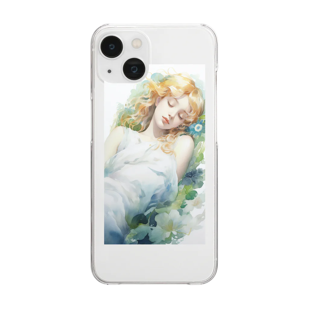 Hayate Kawakami オリジナルの12星座シリーズおとめ座のアイテム Clear Smartphone Case