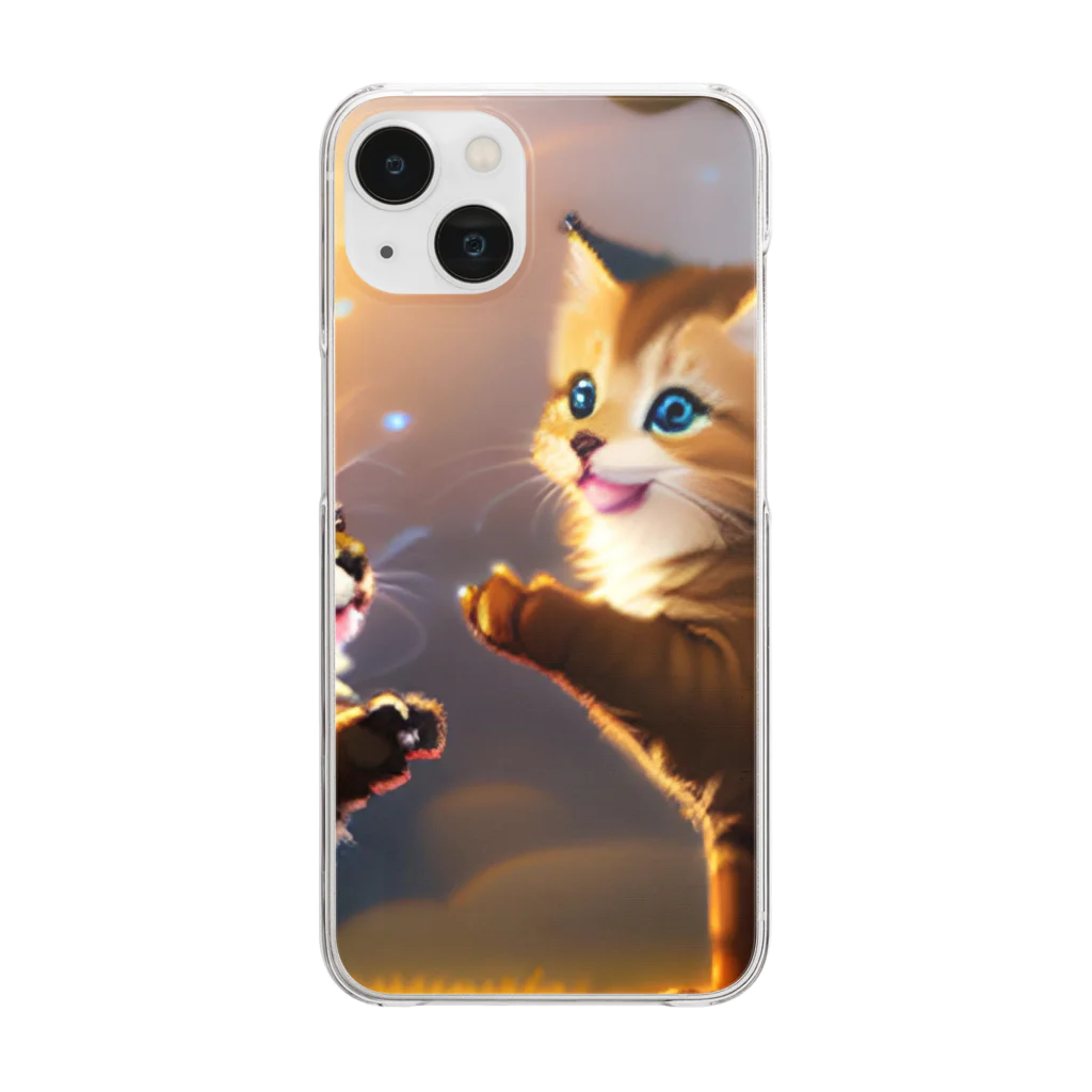 ふあもこキャットランドの夜行性のキティ星座 Clear Smartphone Case