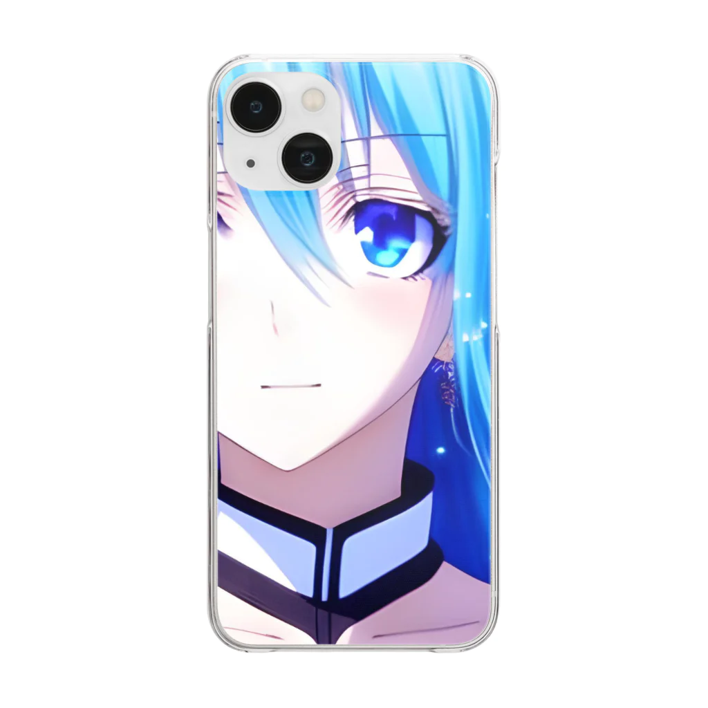 the blue seasonのるな (Luna) Clear Smartphone Case