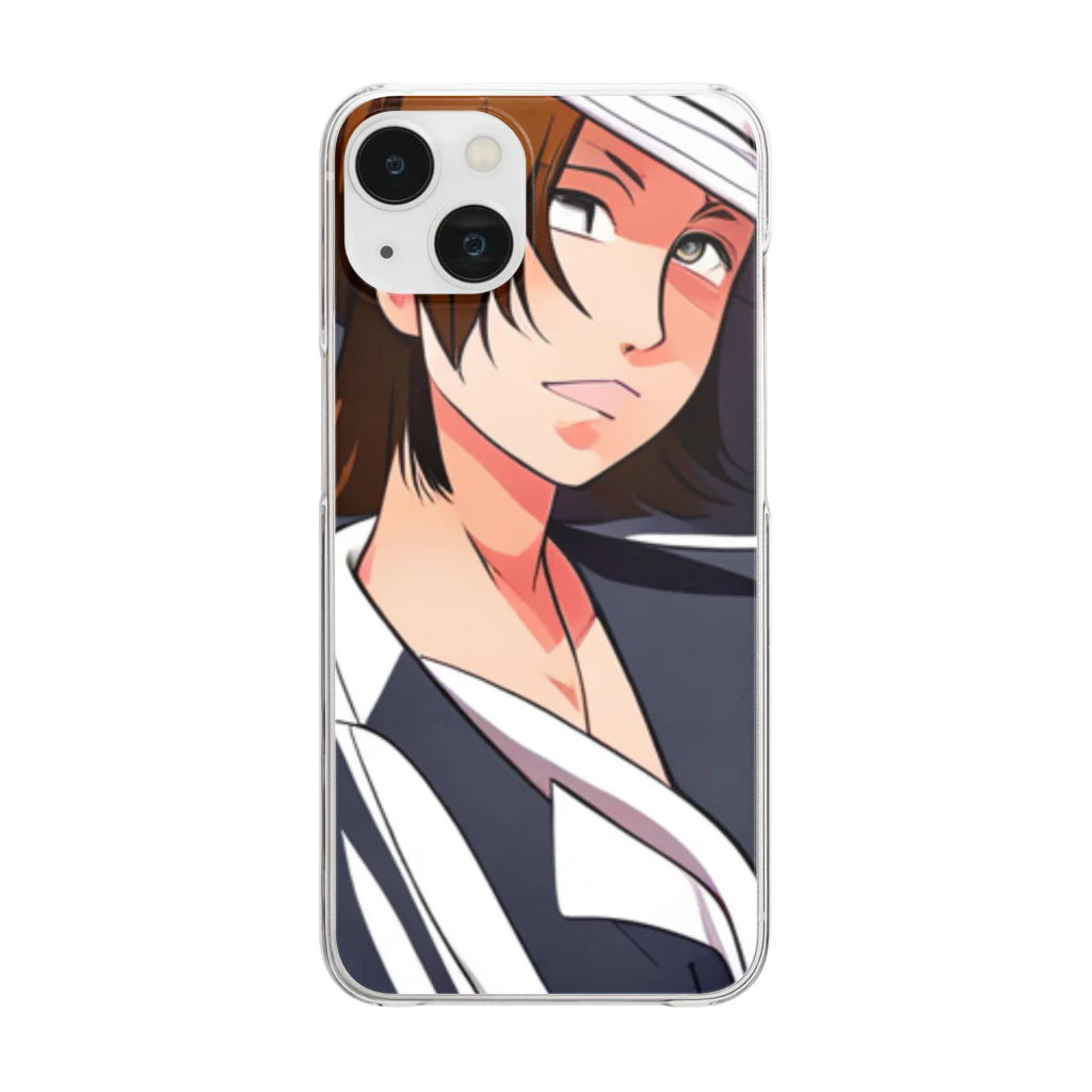 NOBIIDAの帽子と女性 Clear Smartphone Case