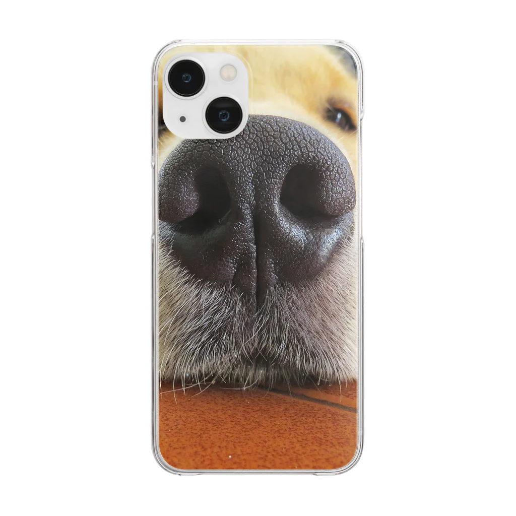 GreeeeenのBig nose dog Clear Smartphone Case