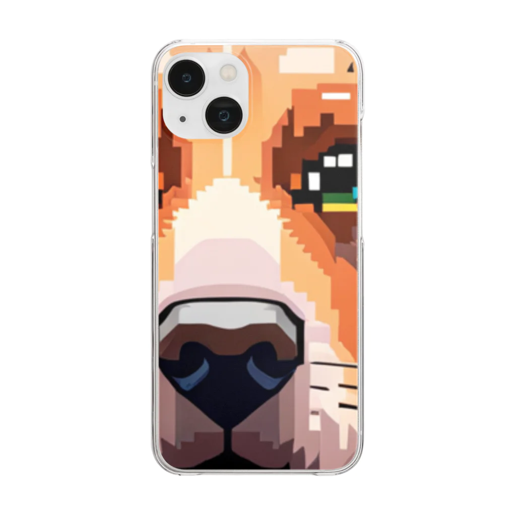 getprizeのドット絵の犬 Clear Smartphone Case