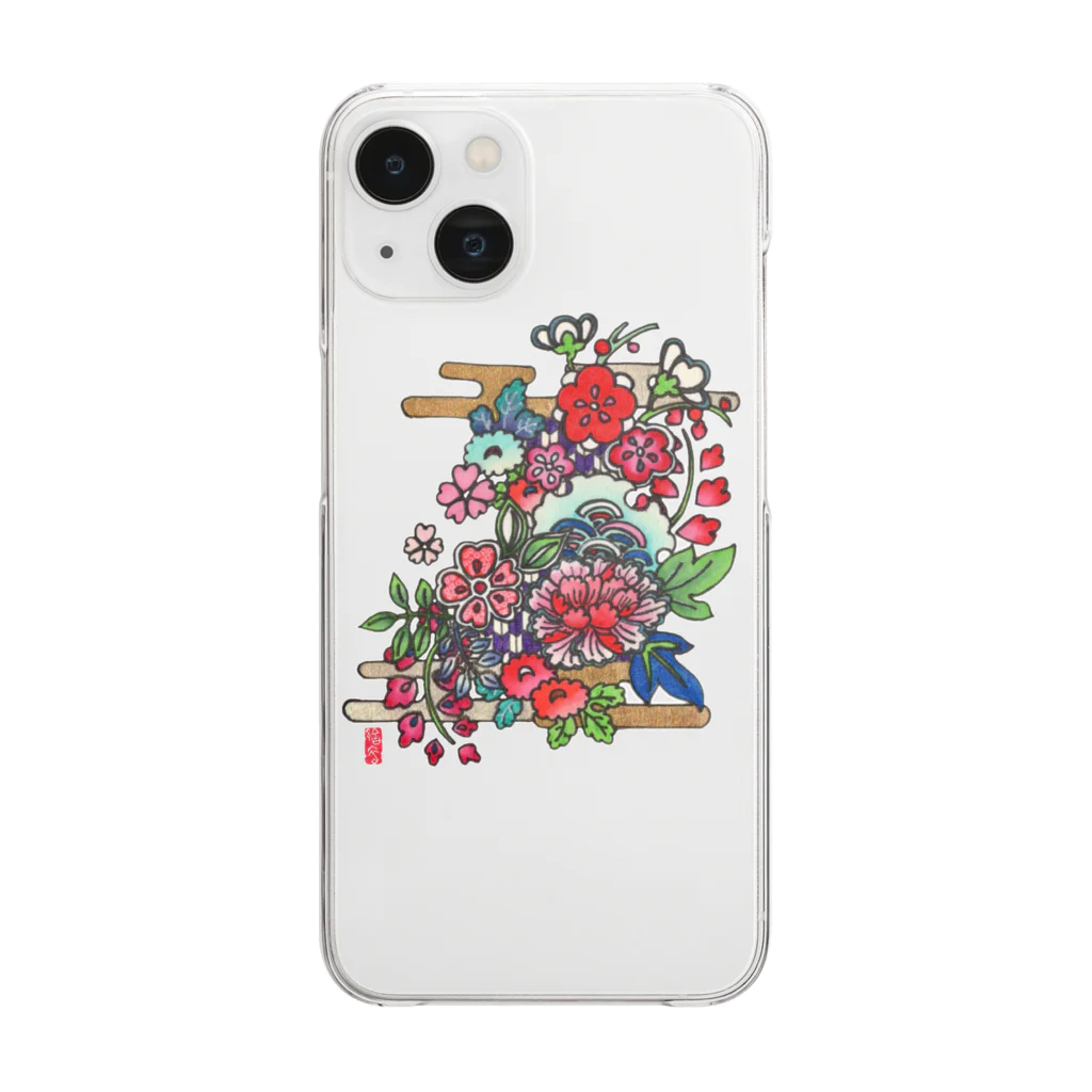 JapaneseArt Yui Shopの咲き誇れ Clear Smartphone Case