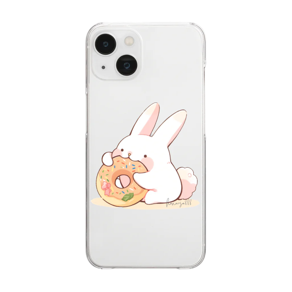 🌸hanausa🐰のうさぎとドーナツ２ Clear Smartphone Case