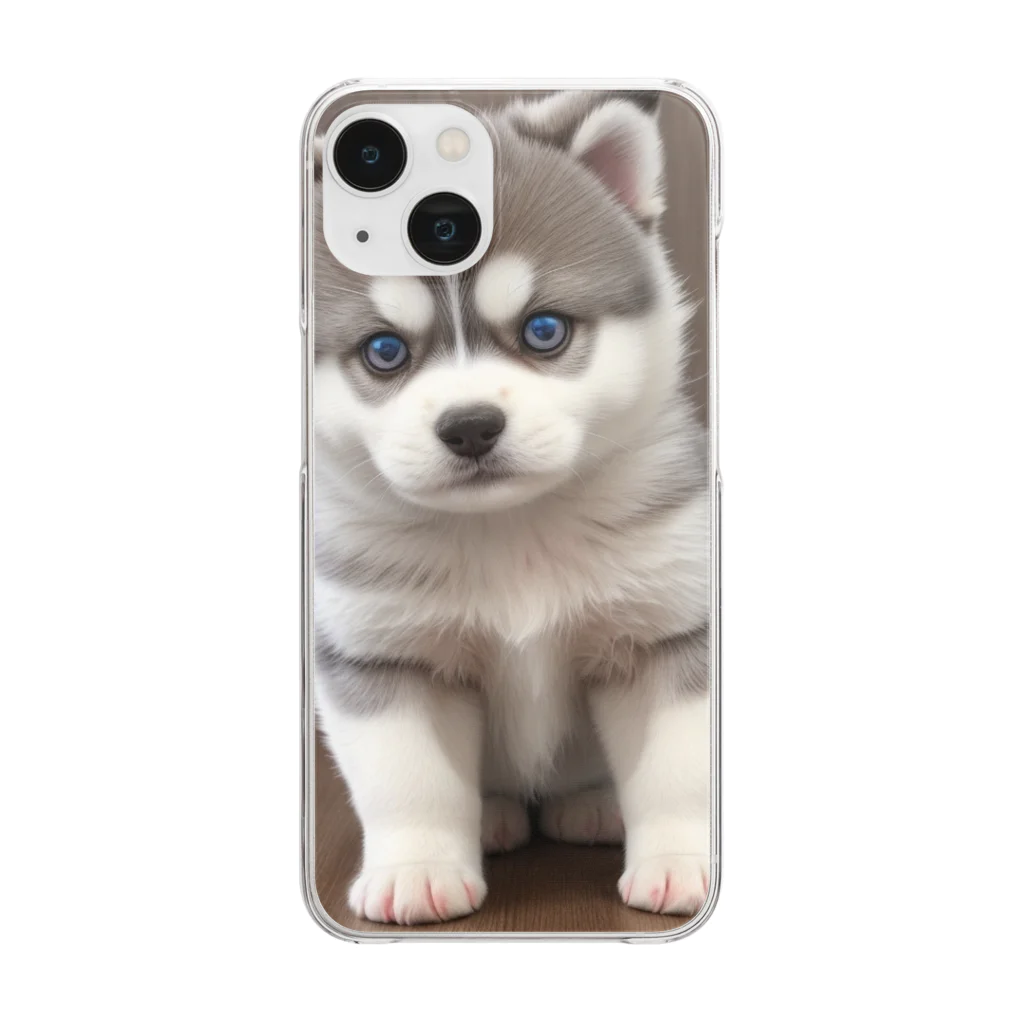 pet_daisukiのハスキーちゃん✨ Clear Smartphone Case