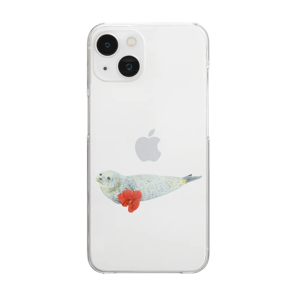 FLOWERTOWERのごまあざらし Clear Smartphone Case