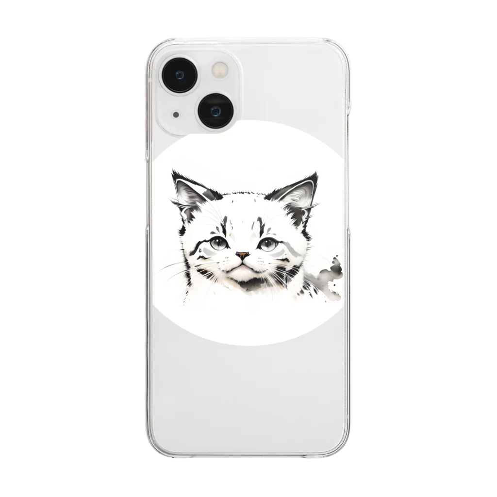 waffle2000のねこさん８ Clear Smartphone Case