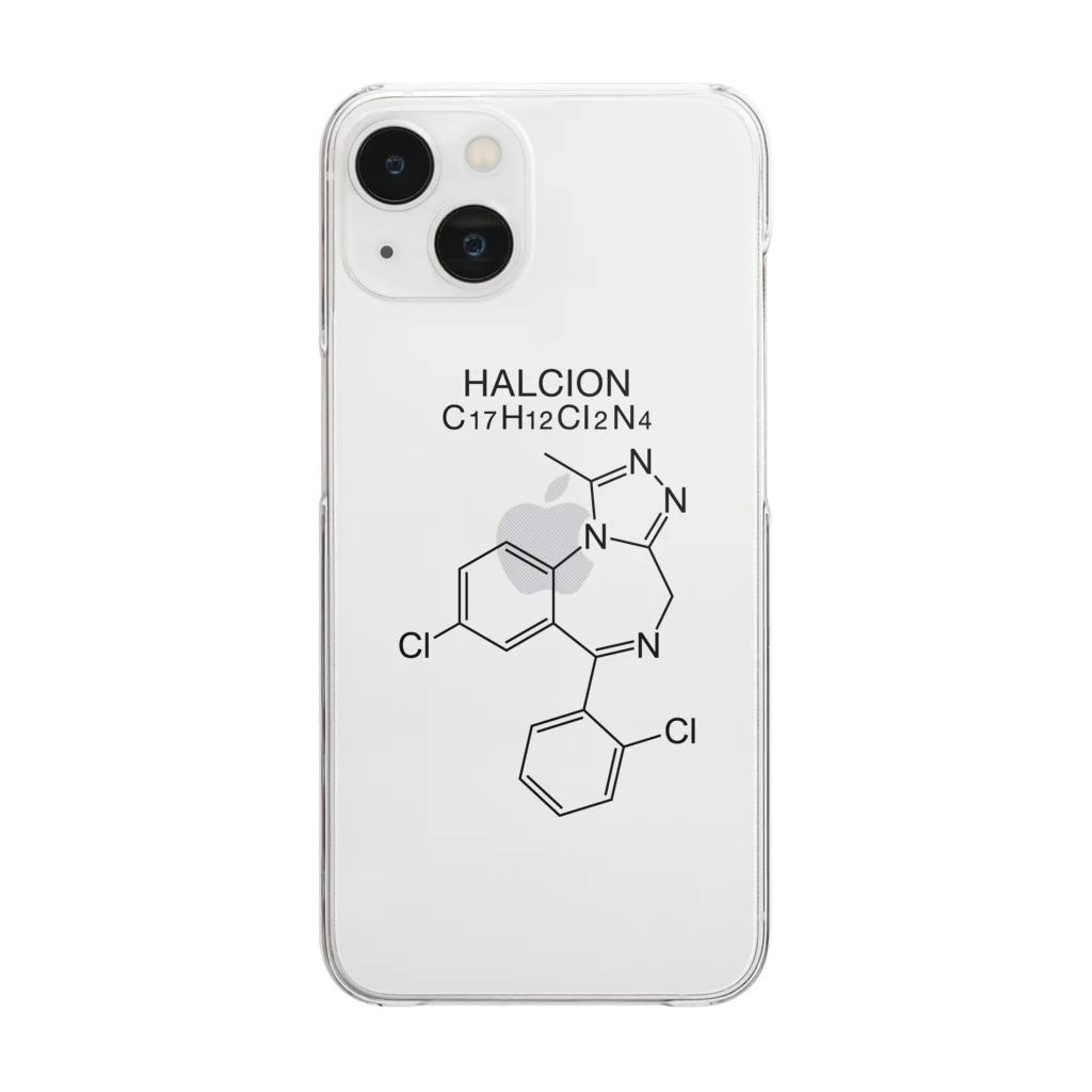 DRIPPEDのHALCION C17H12Cl2N4-ハルシオン-(Triazolam-トリアゾラム-) Clear Smartphone Case