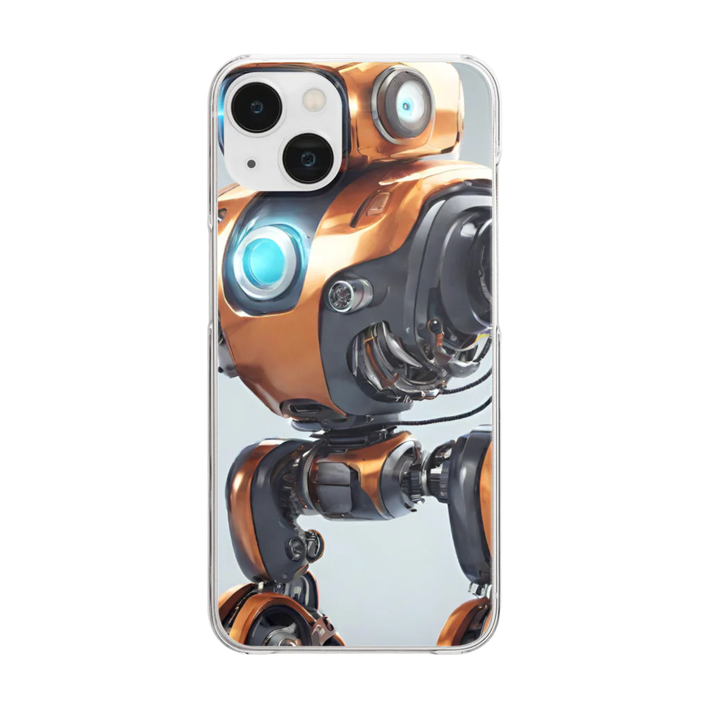 summerのショップのかっこいいロボットのイラストグッズ Clear Smartphone Case