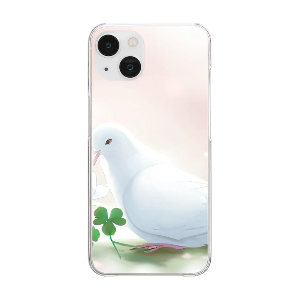 こりすまるの夢幻　鳩　和み Clear Smartphone Case