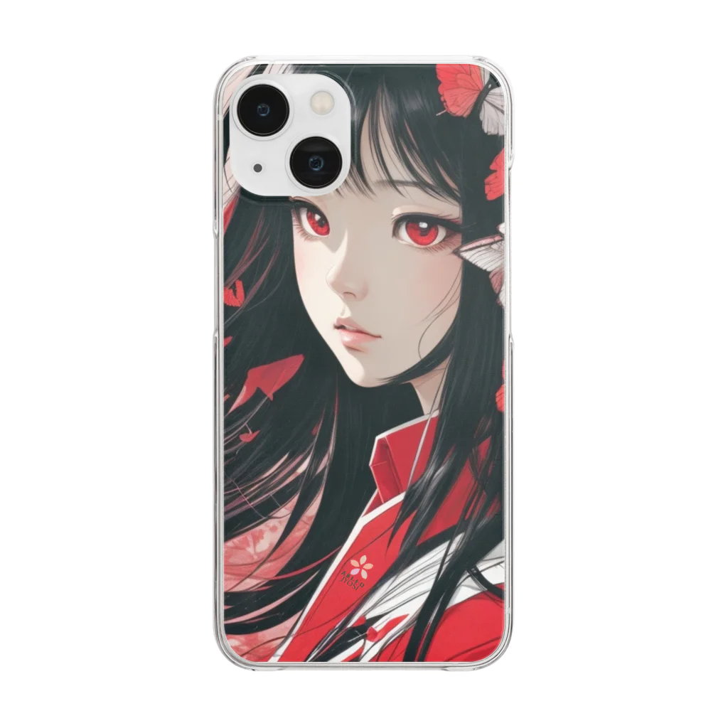 大正レトロJYOSIの大正レトロJYOSI　シュリ:syuri【ロゴ入り】 Clear Smartphone Case