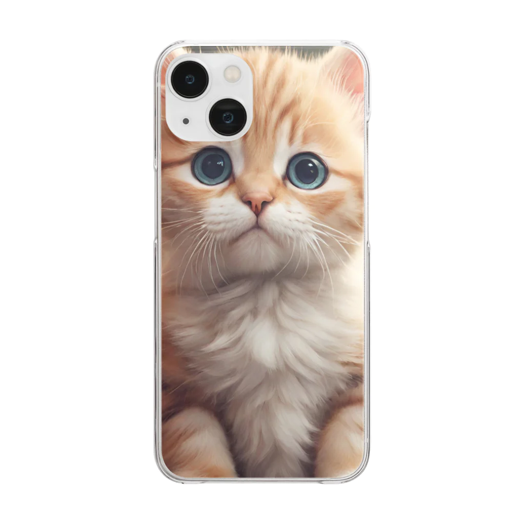 tetuharuのキュートな子猫 Clear Smartphone Case