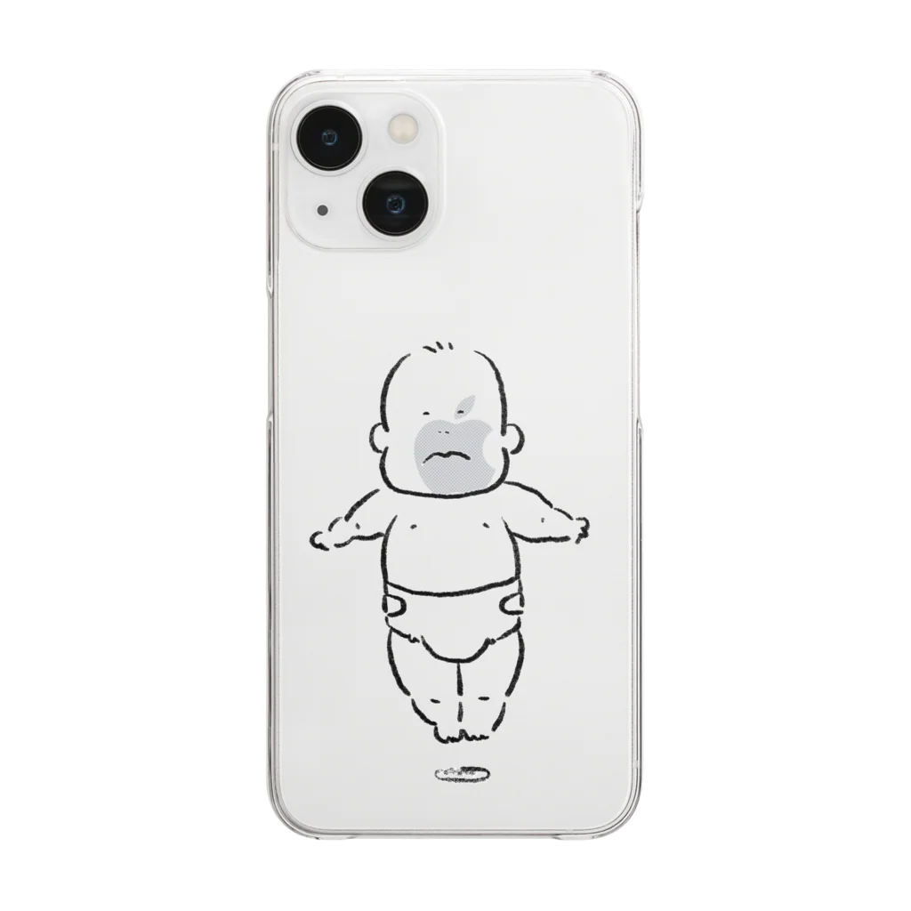 ペキニーズのとんかつ屋の浮遊する赤ちゃん（3ヶ月） Clear Smartphone Case