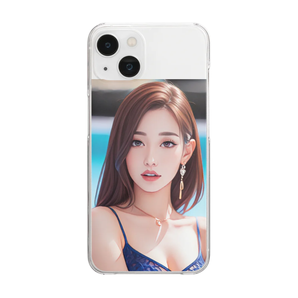 bitpiyoの綺麗なお姉さん Clear Smartphone Case