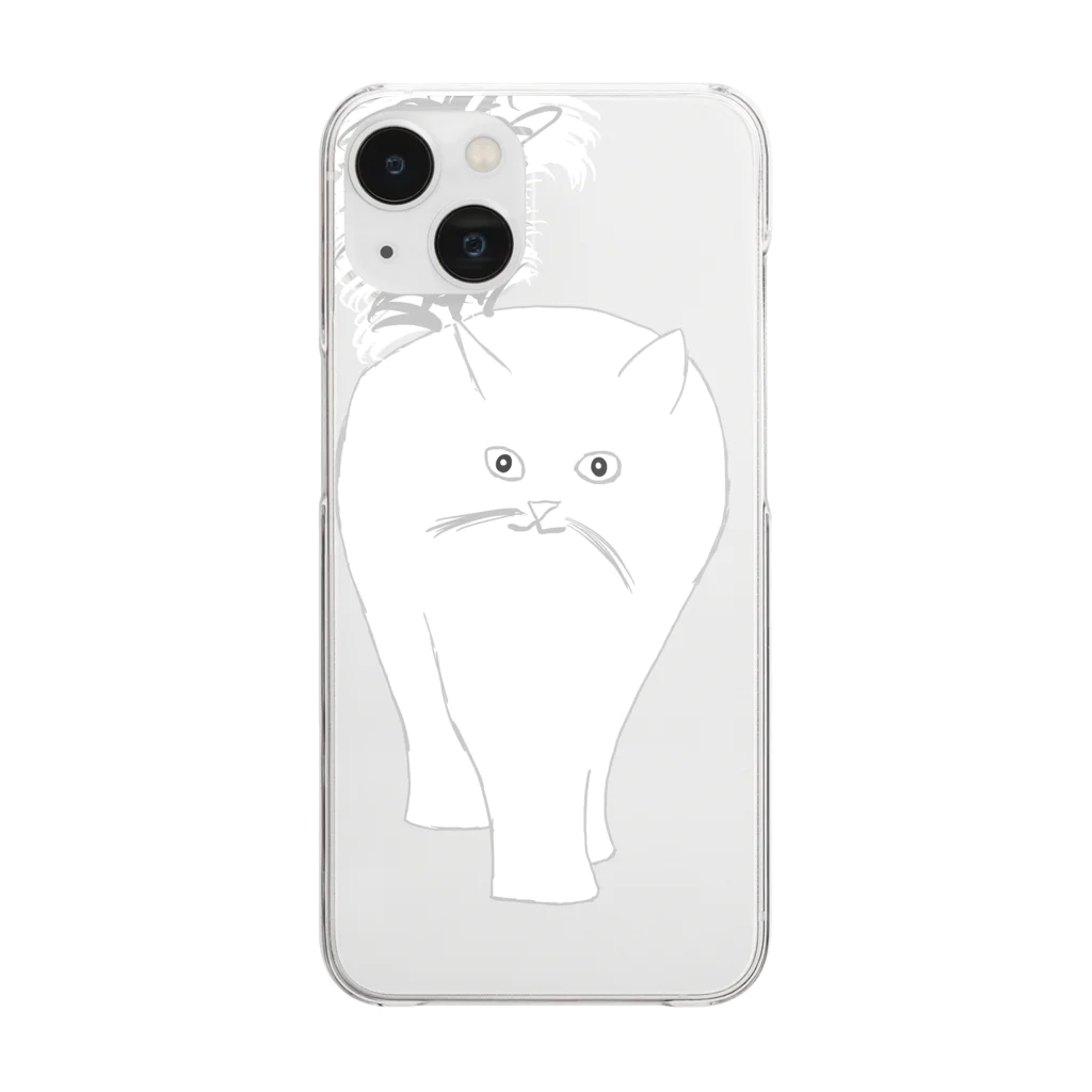 シンプルねこの作画崩壊気味な猫 Clear Smartphone Case