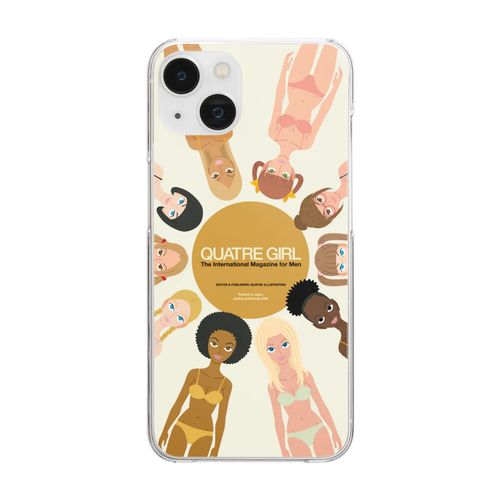 Quatre Illustrationのキャトル・ガール00_color1 Clear Smartphone Case