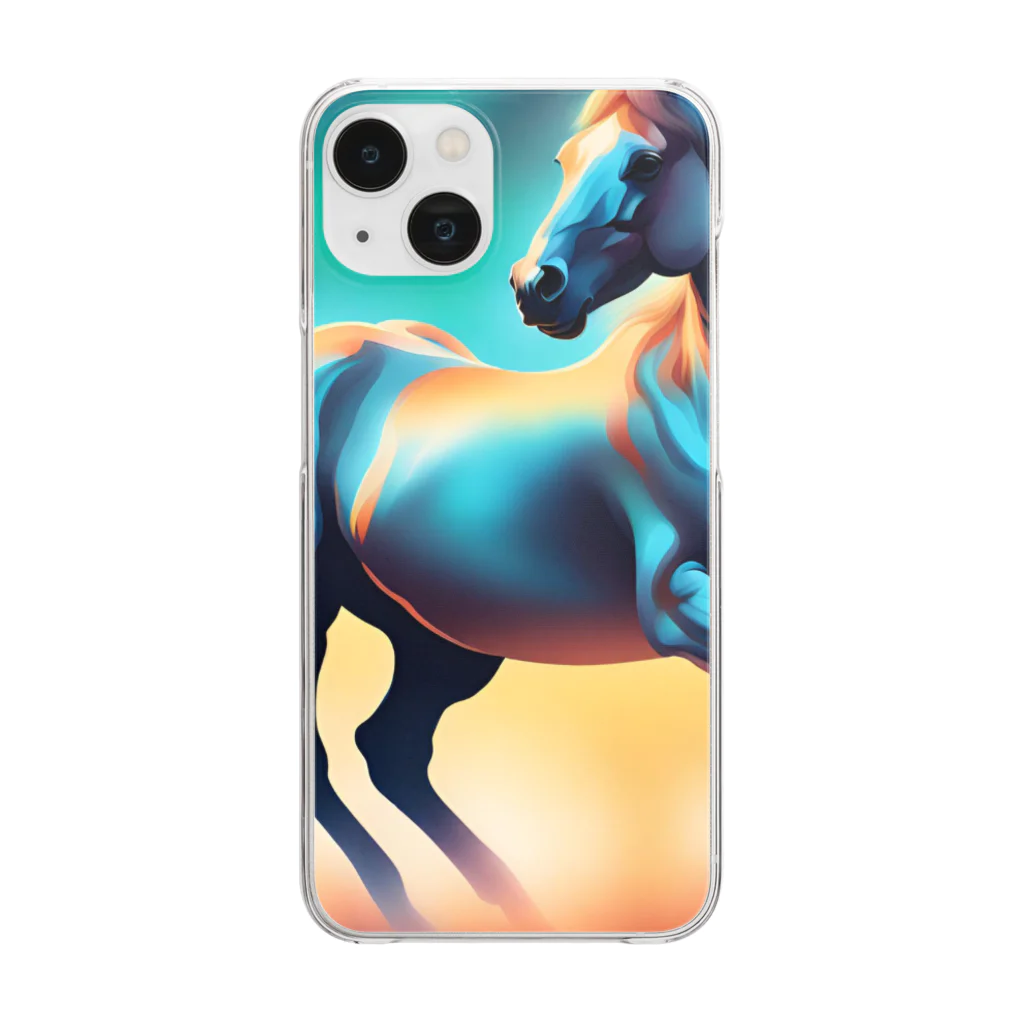 Miyuu101529の幻想的な馬 Clear Smartphone Case