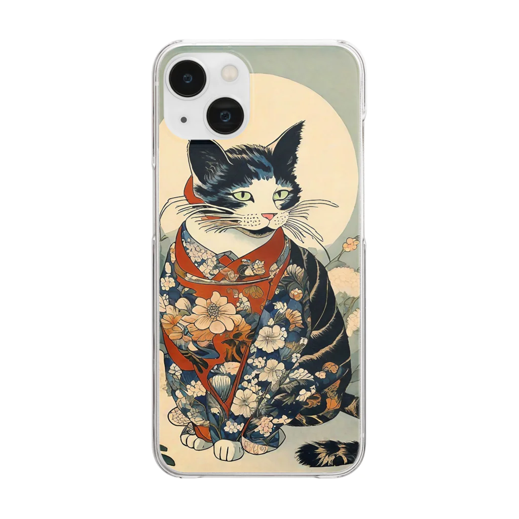 NECOSUIの花魅猫 Clear Smartphone Case