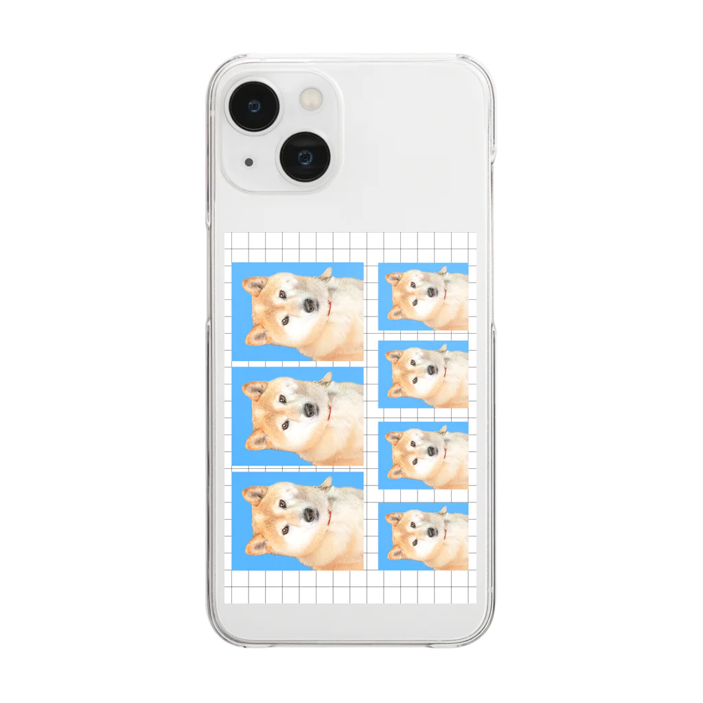 inubotの犬の証明写真 Clear Smartphone Case