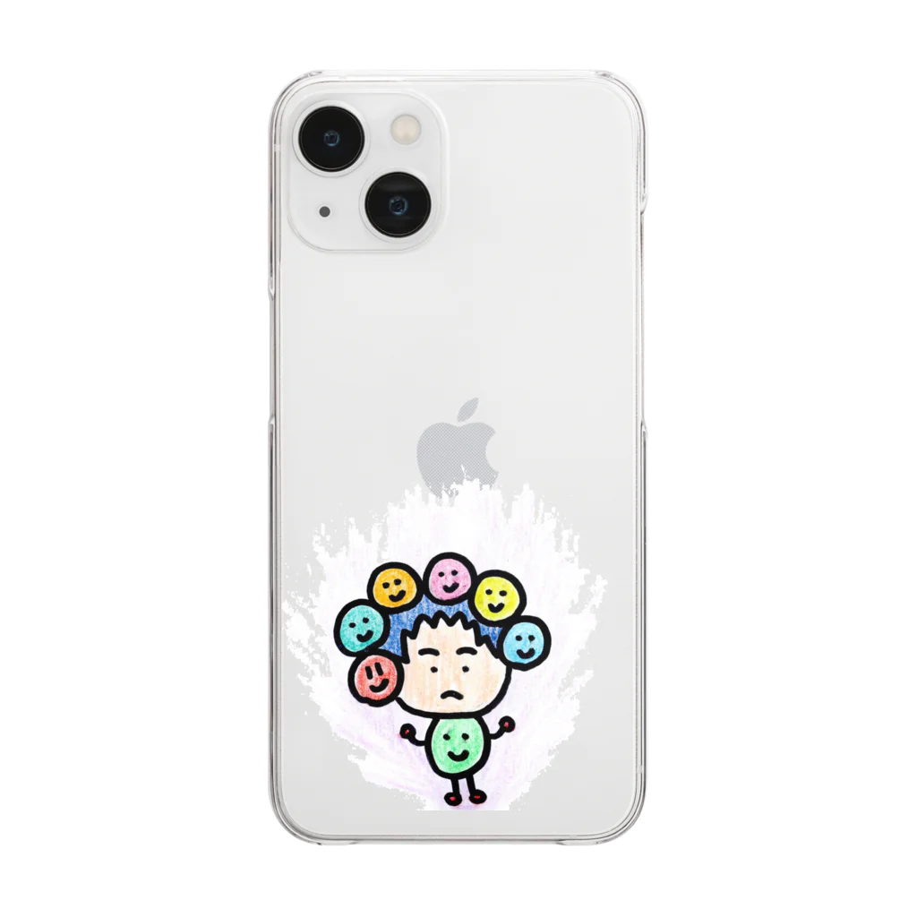 tmy_fのまるくん Clear Smartphone Case