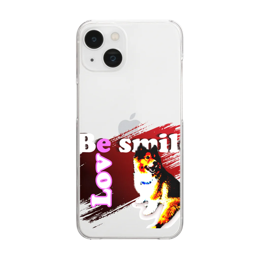 もふもふ犬ソア君SHOPのBe smile♡ Clear Smartphone Case