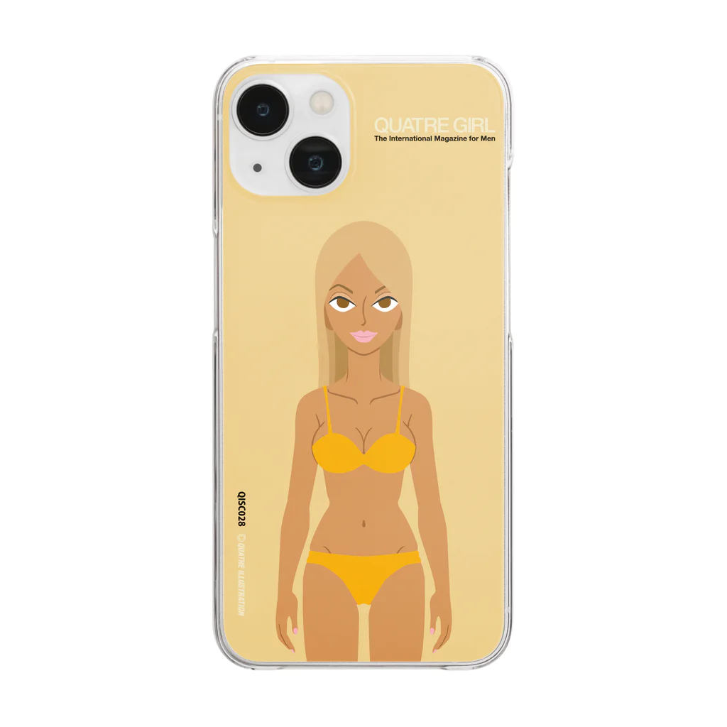 Quatre Illustrationのキャトル・ガール05 Clear Smartphone Case