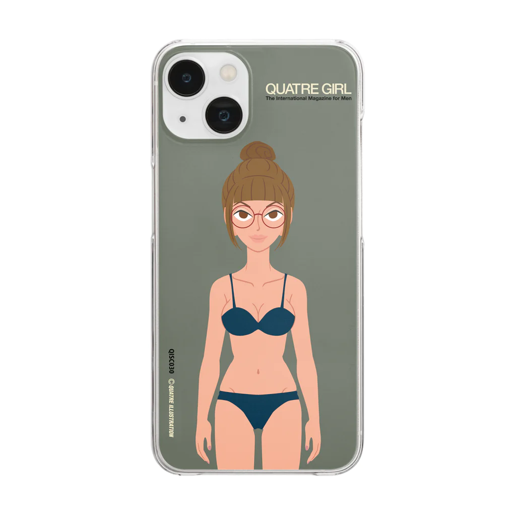 Quatre Illustrationのキャトル・ガール07 Clear Smartphone Case