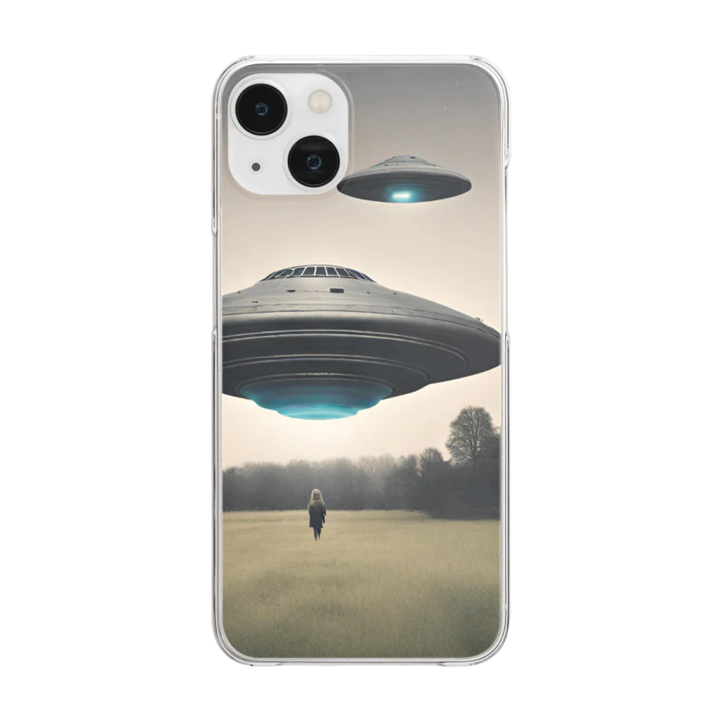 ozameri1998の友好的なUFO Clear Smartphone Case