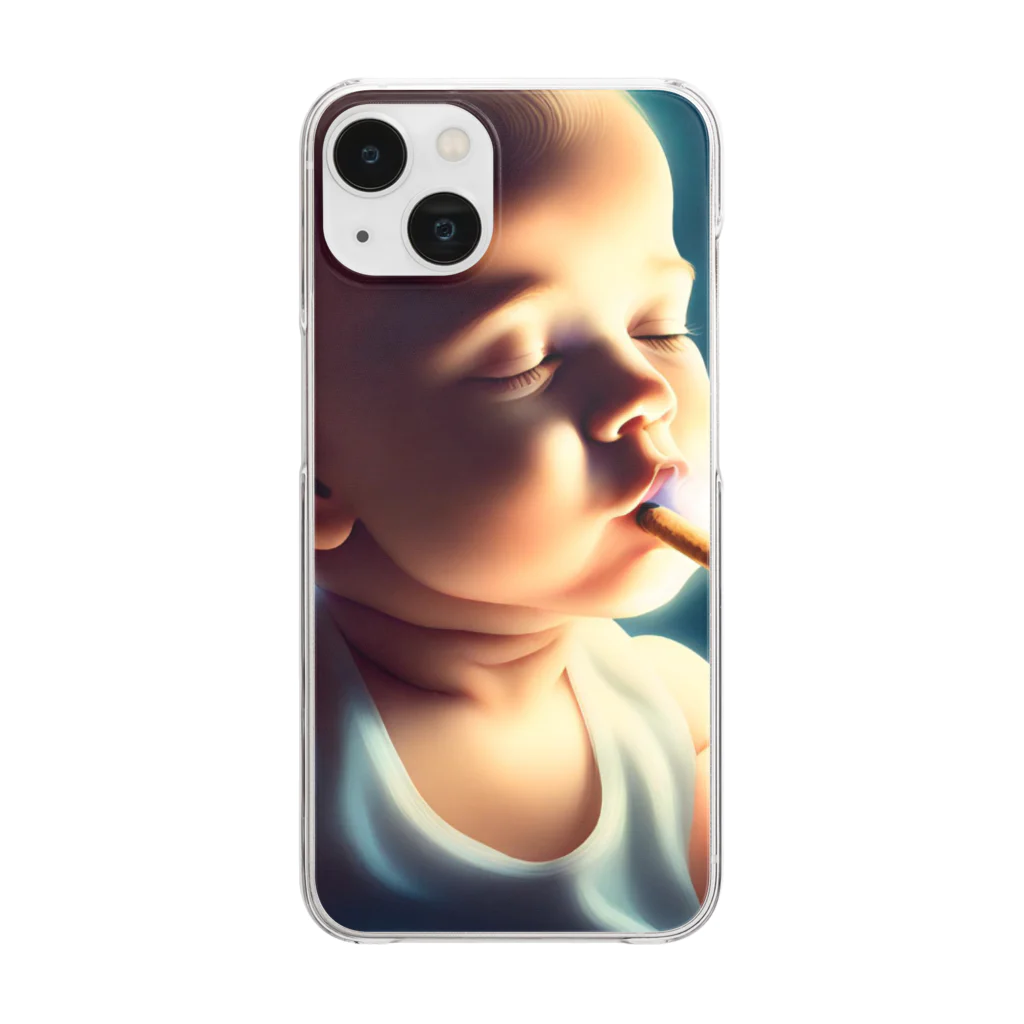 Baby smokerのBabyくん Clear Smartphone Case