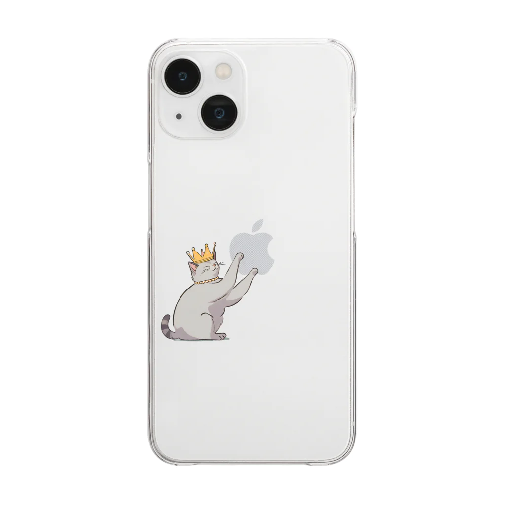 Mystery Cat Worldのかまって王冠ネコ Clear Smartphone Case