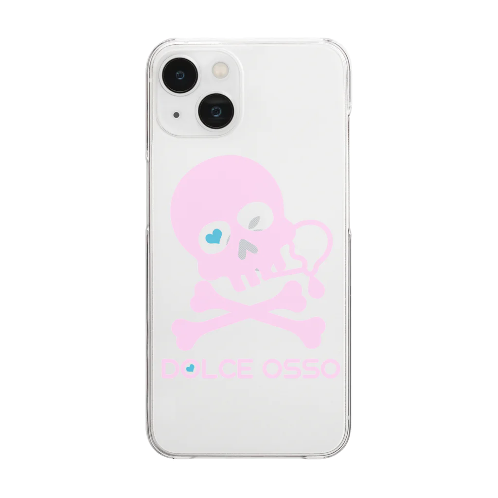 DOLCEOSSOのDOLCE OSSO ”ドルチェ オッソ”　ピンク Clear Smartphone Case