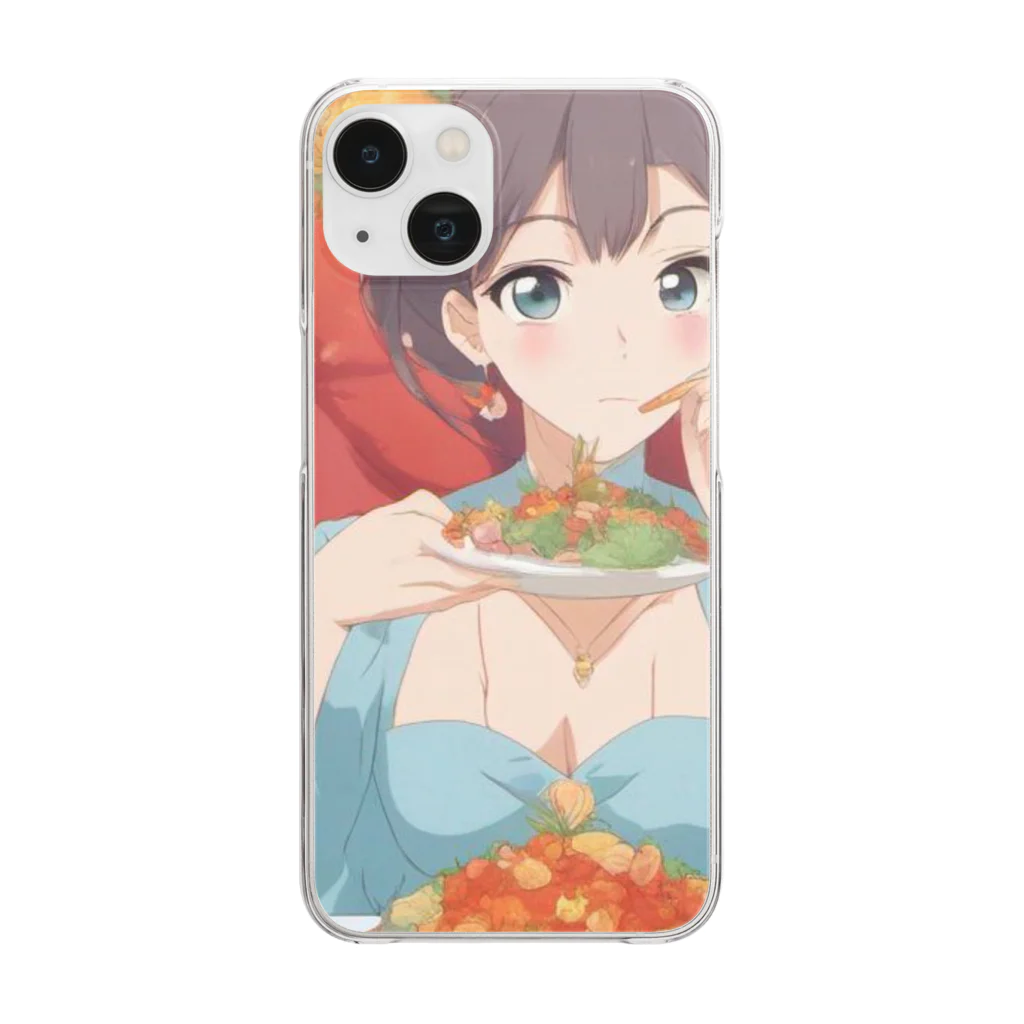 osaruna7741の貴族令嬢の食事風景 Clear Smartphone Case